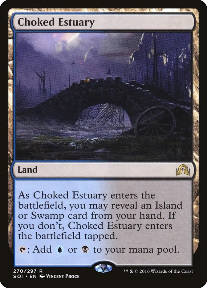 2016 Shadows over Innistrad Choked Estuary rare #270 rare card image
