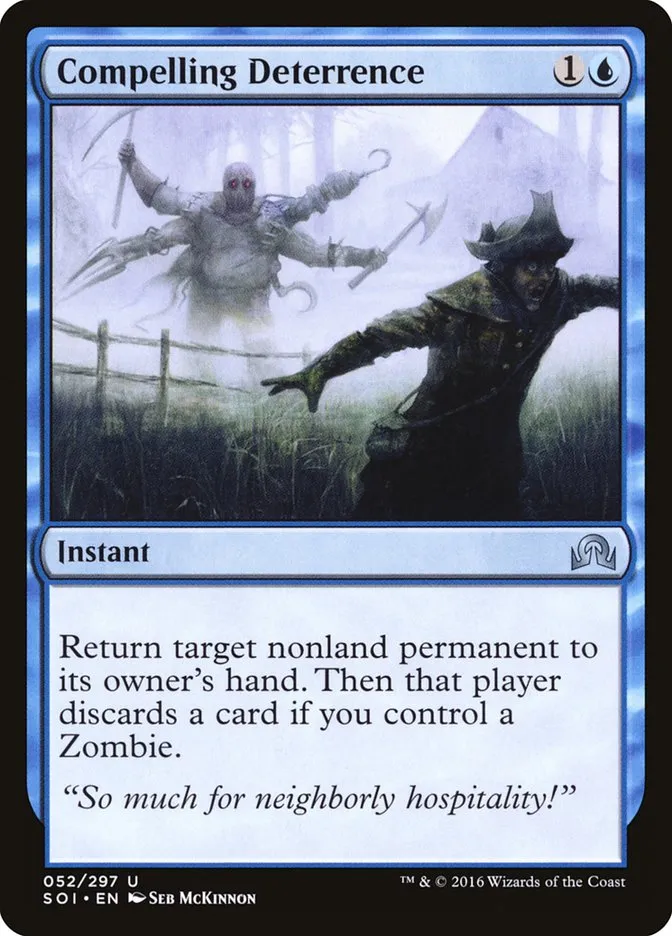 2016 Shadows over Innistrad Compelling Deterrence uncommon #52 uncommon card image