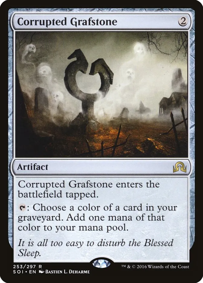 2016 Shadows over Innistrad Corrupted Grafstone rare #253 rare card image