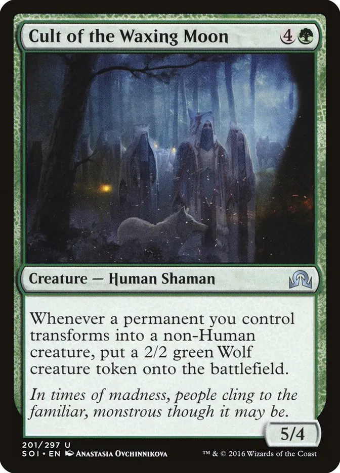 2016 Shadows over Innistrad Cult of the Waxing Moon #201 uncommon card image