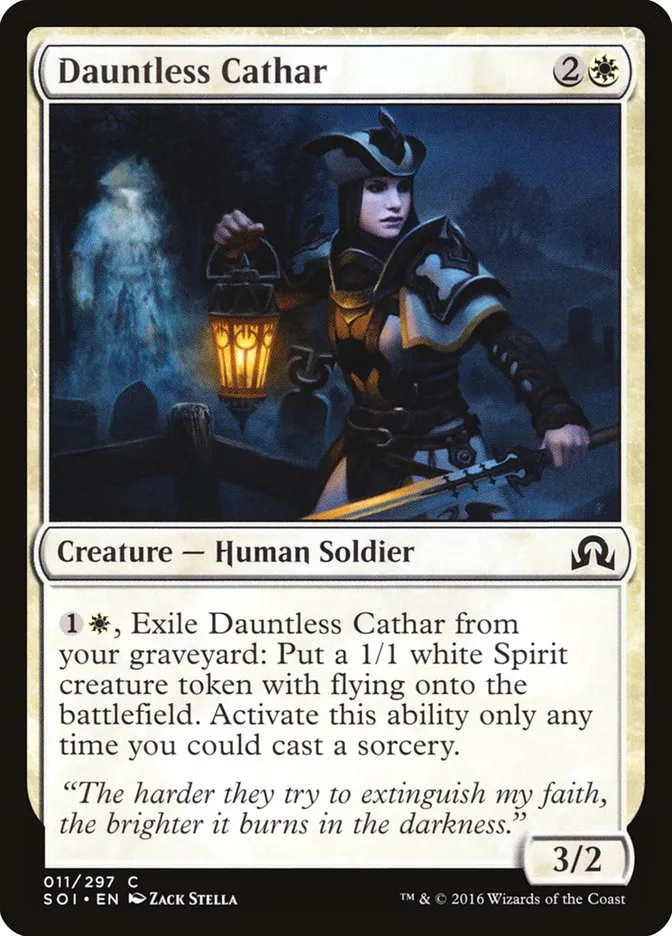 2016 Shadows over Innistrad Dauntless Cathar common #11 common card image