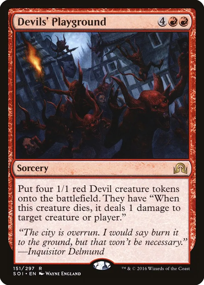 2016 Shadows over Innistrad Devils' Playground rare #151 rare card image