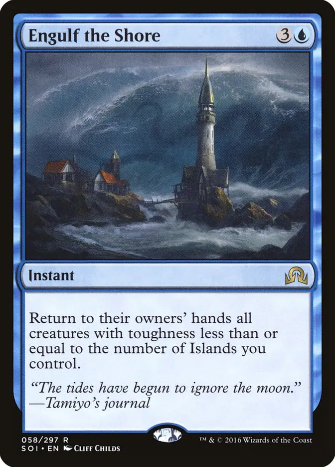 2016 Shadows over Innistrad Engulf the Shore rare #58 rare card image