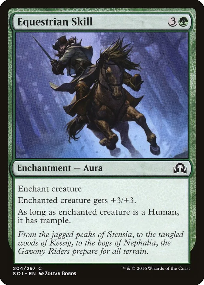 2016 Shadows over Innistrad Equestrian Skill common #204 common card image