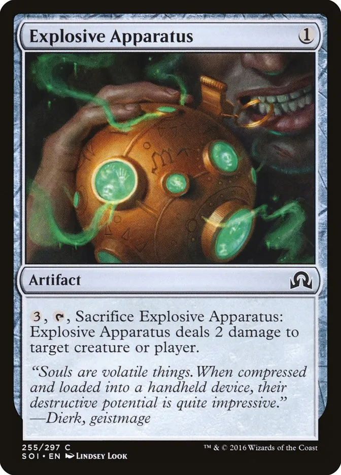 2016 Shadows over Innistrad Explosive Apparatus common #255 common card image