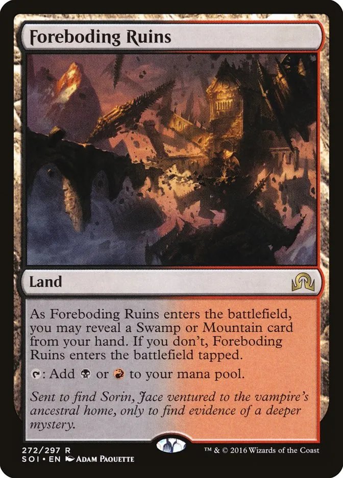 2016 Shadows over Innistrad Foreboding Ruins rare #272 rare card image