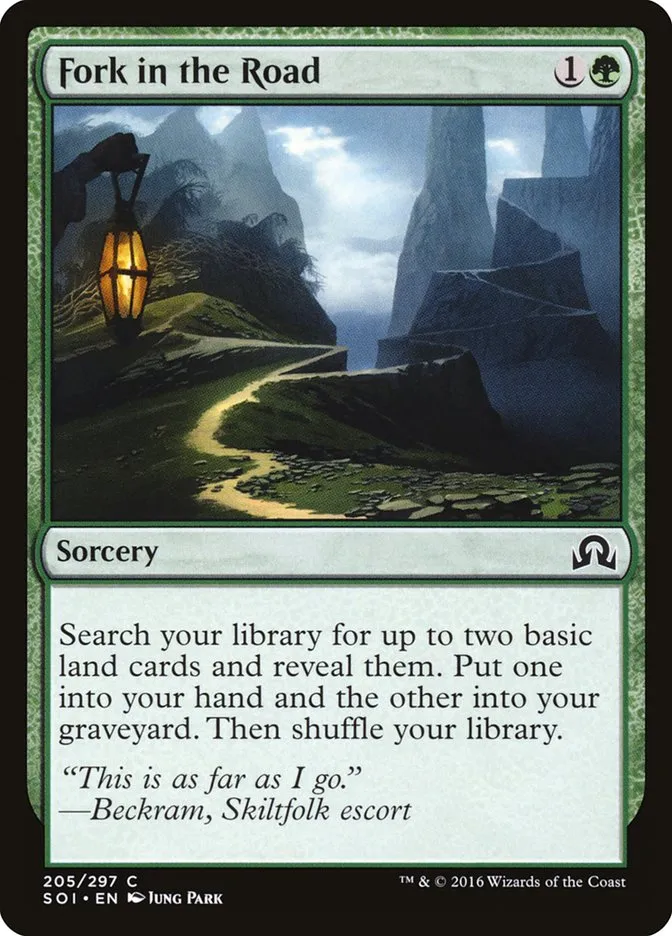2016 Shadows over Innistrad Fork in the Road #205 common card image