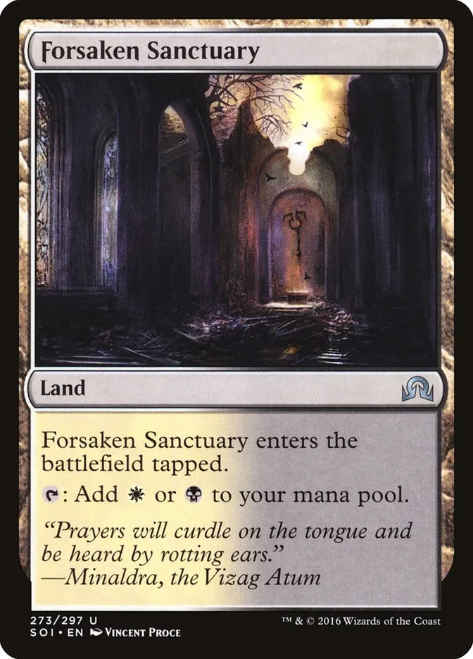 2016 Shadows over Innistrad Forsaken Sanctuary uncommon #273 uncommon card image