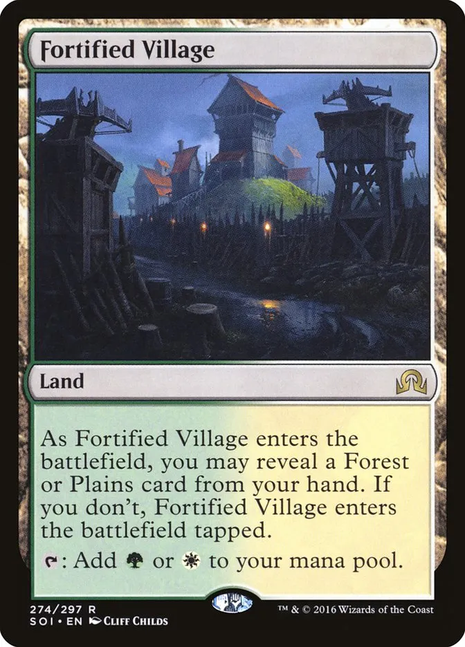 2016 Shadows over Innistrad Fortified Village rare #274 rare card image