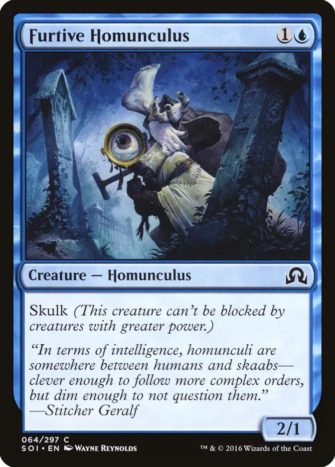 2016 Shadows over Innistrad Furtive Homunculus common #64 common card image