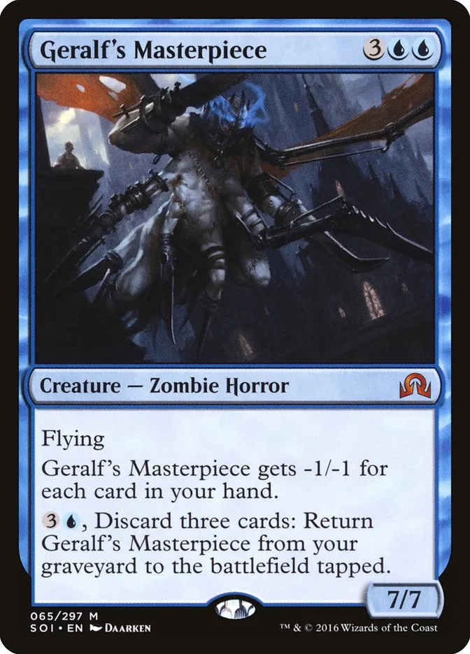 2016 Shadows over Innistrad Geralf's Masterpiece mythic #65 mythic card image