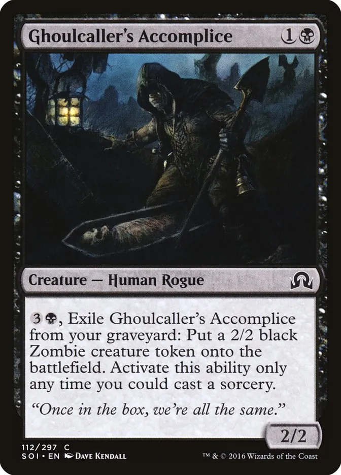2016 Shadows over Innistrad Ghoulcaller's Accomplice common #112 common card image