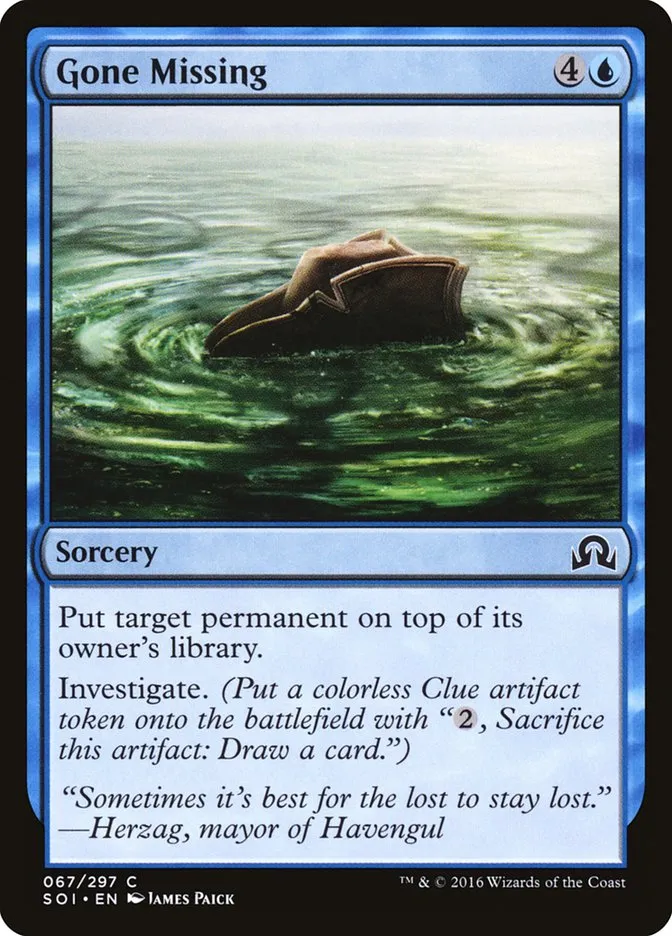 2016 Shadows over Innistrad Gone Missing common #67 common card image