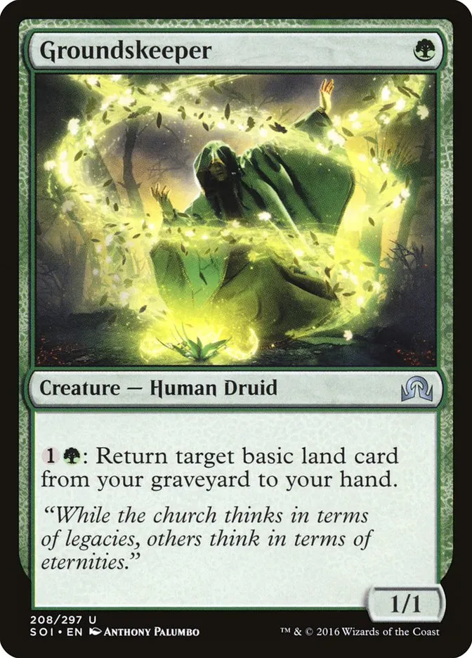 2016 Shadows over Innistrad Groundskeeper uncommon #208 uncommon card image