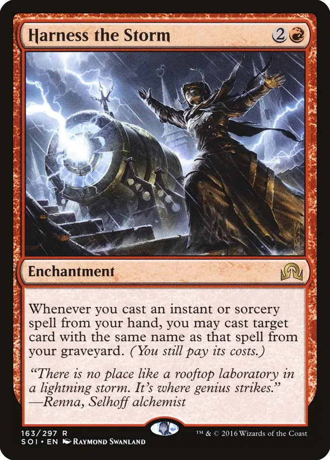 2016 Shadows over Innistrad Harness the Storm #163 rare card image