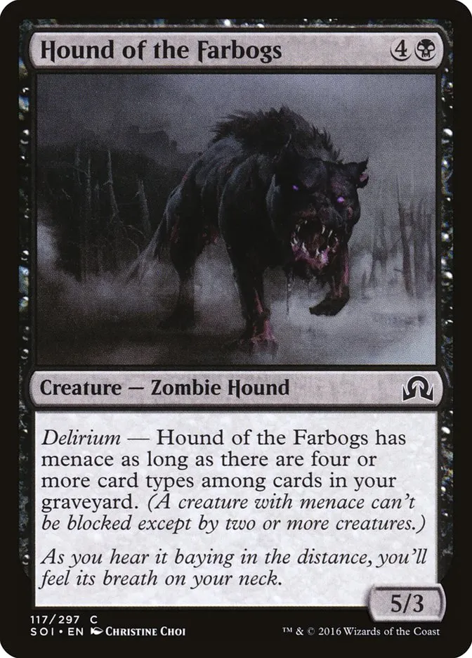 2016 Shadows over Innistrad Hound of the Farbogs common #117 common card image