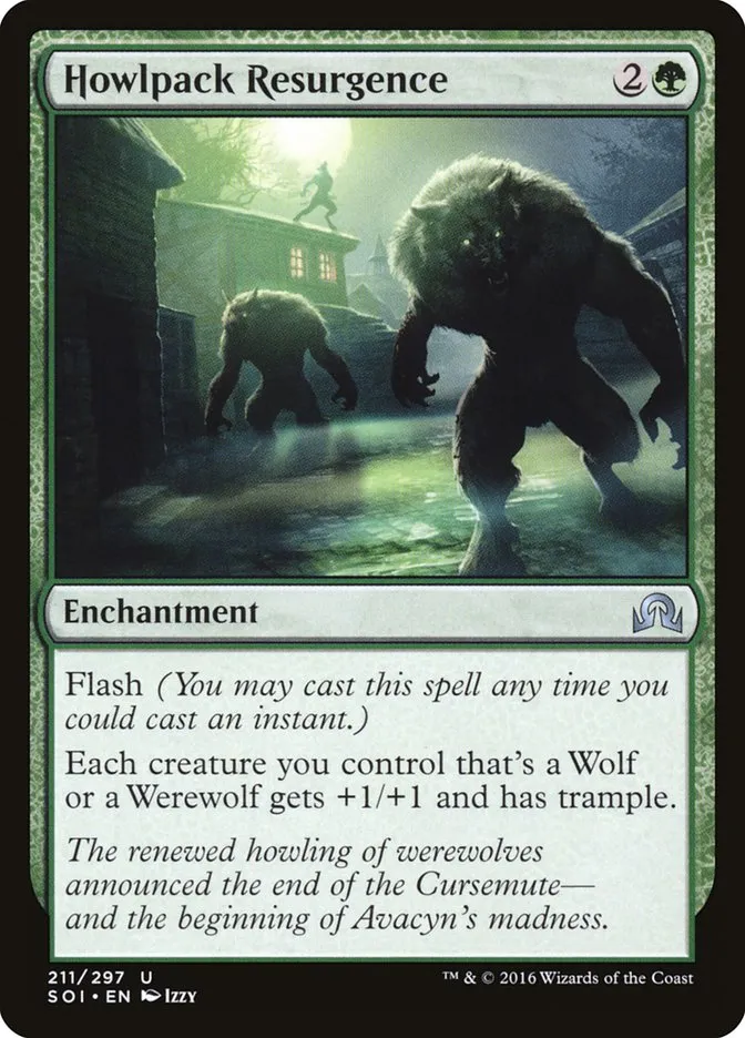 2016 Shadows over Innistrad Howlpack Resurgence #211 uncommon card image