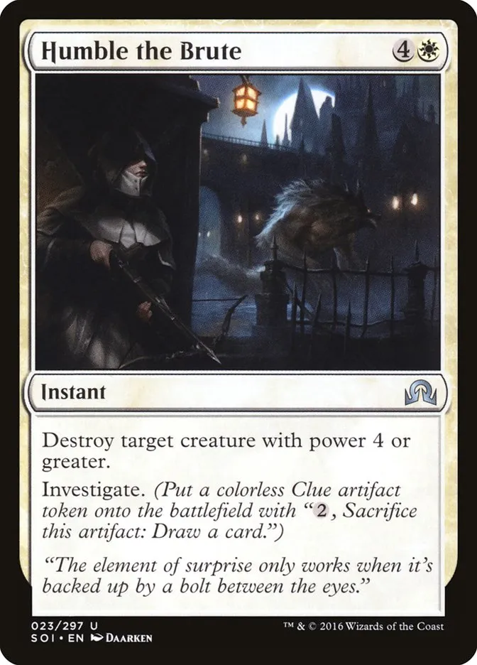 2016 Shadows over Innistrad Humble the Brute uncommon #23 uncommon card image