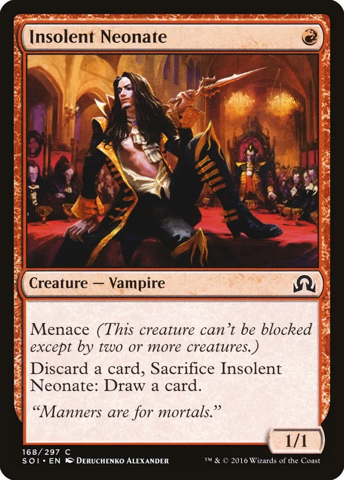 2016 Shadows over Innistrad Insolent Neonate #168 common card image