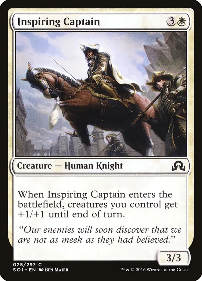 2016 Shadows over Innistrad Inspiring Captain common #25 common card image