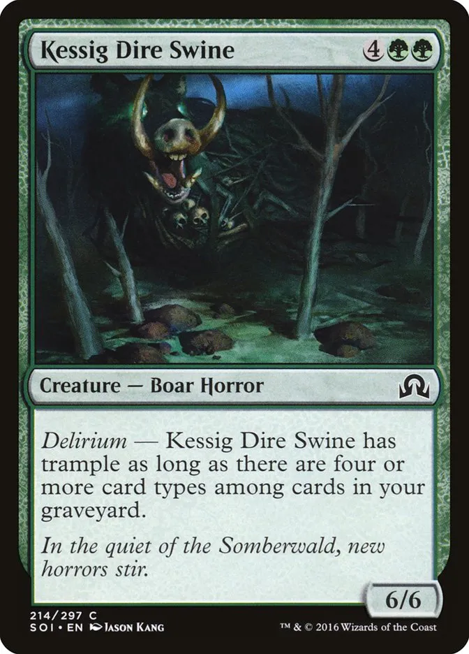 2016 Shadows over Innistrad Kessig Dire Swine #214 common card image