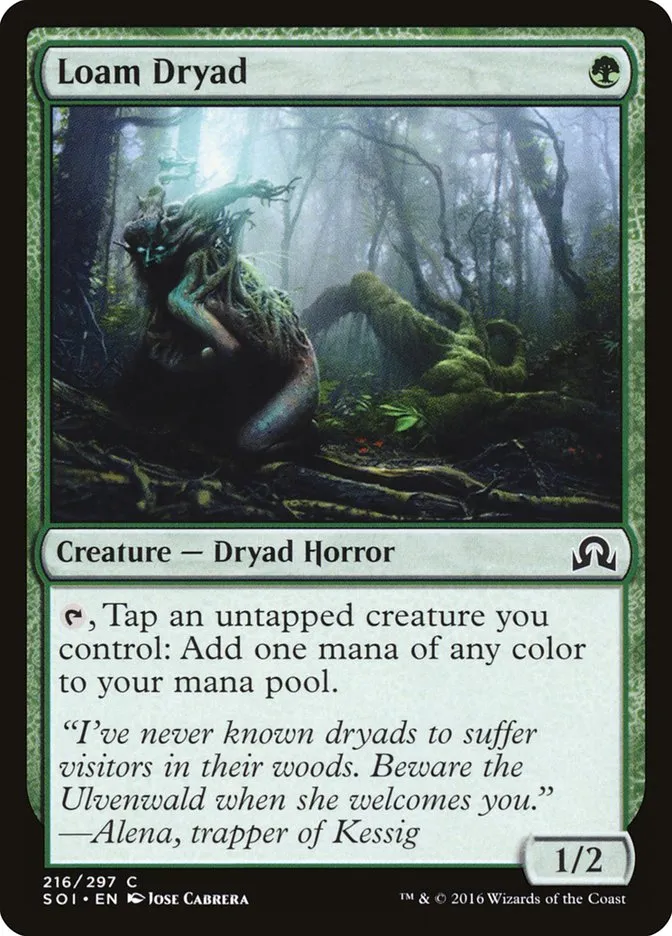 2016 Shadows over Innistrad Loam Dryad #216 common card image