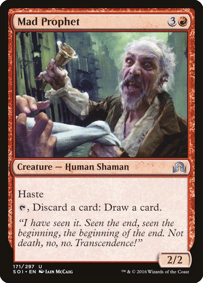 2016 Shadows over Innistrad Mad Prophet uncommon #171 uncommon card image