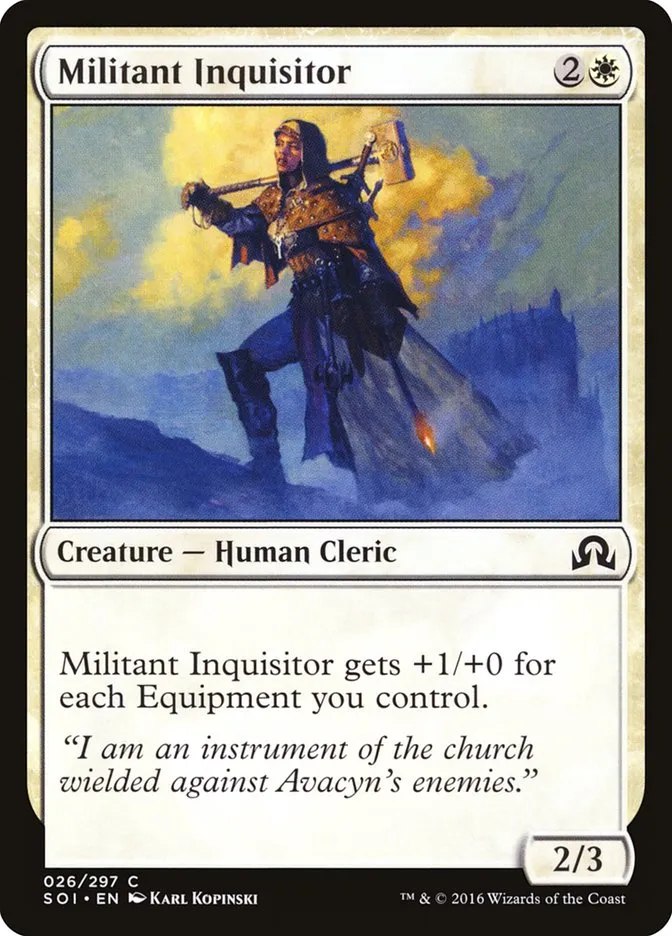2016 Shadows over Innistrad Militant Inquisitor common #26 common card image