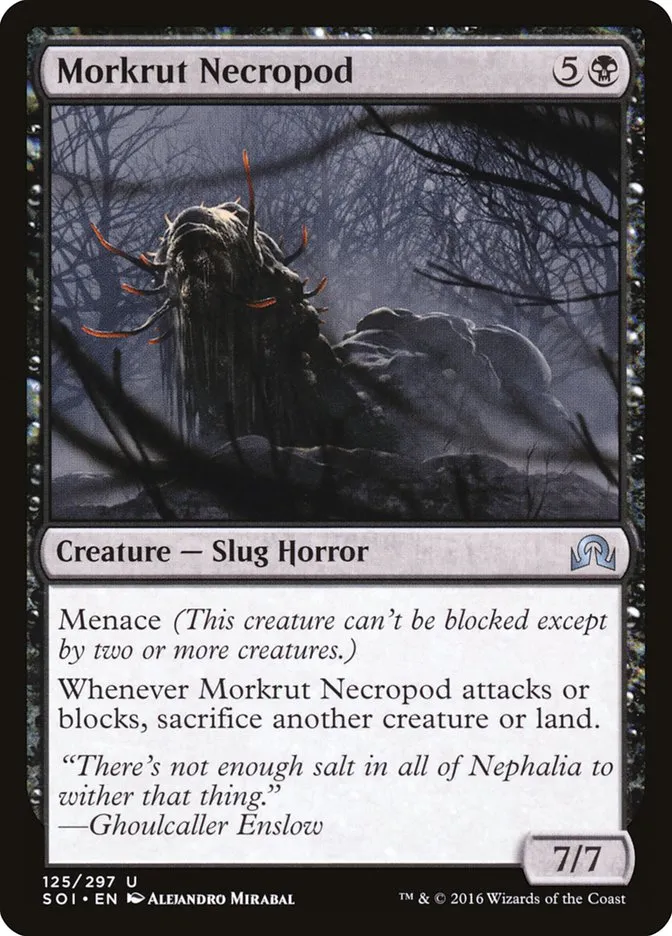 2016 Shadows over Innistrad Morkrut Necropod uncommon #125 uncommon card image