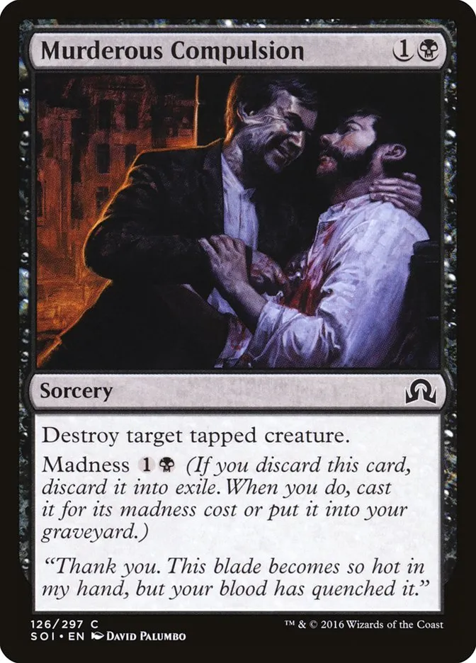 2016 Shadows over Innistrad Murderous Compulsion common #126 common card image