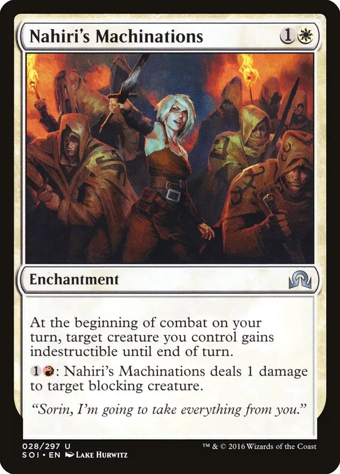 2016 Shadows over Innistrad Nahiri's Machinations uncommon #28 uncommon card image