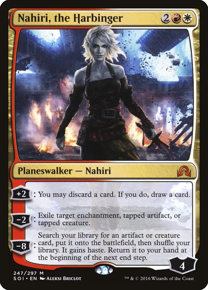 2016 Shadows over Innistrad Nahiri, the Harbinger mythic #247 mythic card image