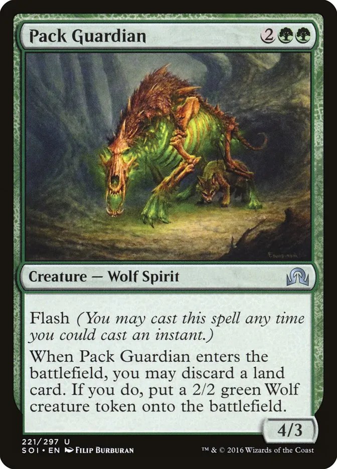 2016 Shadows over Innistrad Pack Guardian #221 uncommon card image