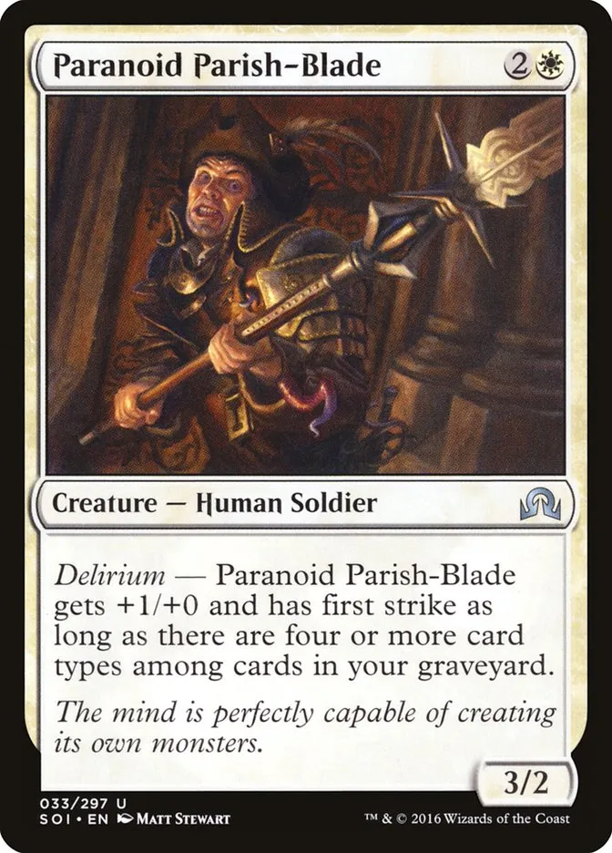 2016 Shadows over Innistrad Paranoid Parish-Blade uncommon #33 uncommon card image