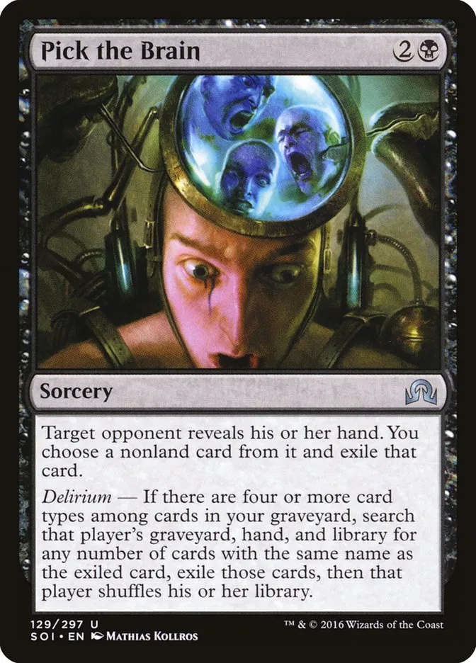 2016 Shadows over Innistrad Pick the Brain uncommon #129 uncommon card image