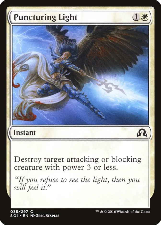 2016 Shadows over Innistrad Puncturing Light common #35 common card image