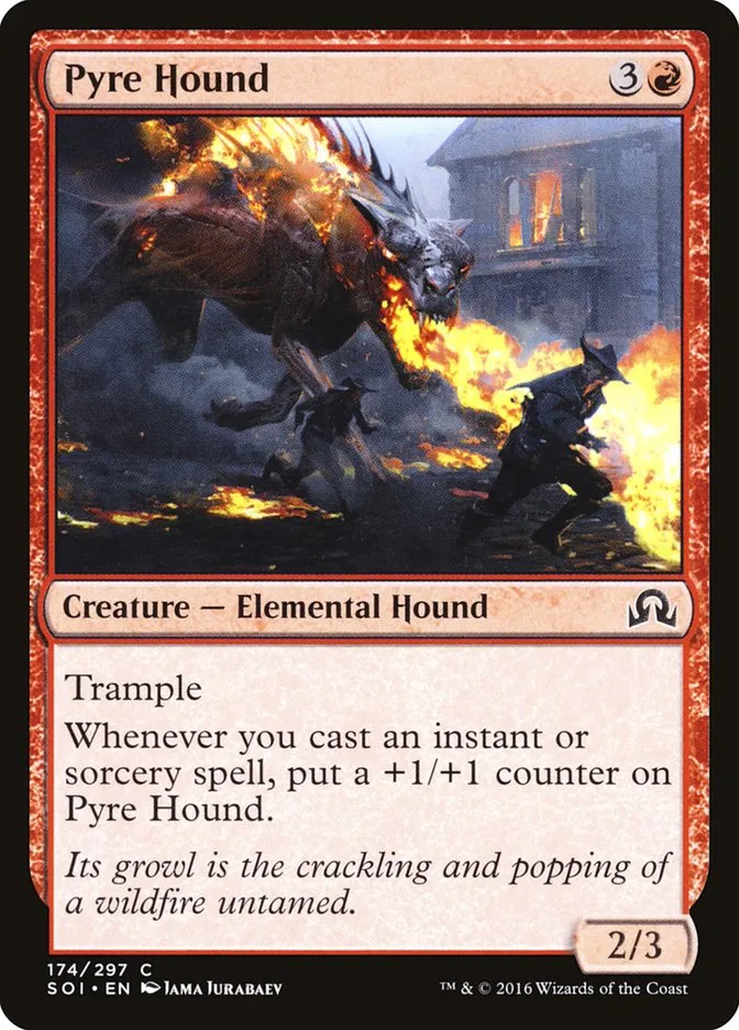 2016 Shadows over Innistrad Pyre Hound common #174 common card image