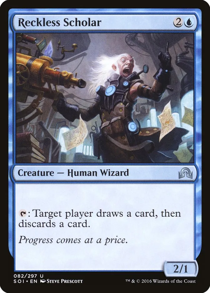 2016 Shadows over Innistrad Reckless Scholar uncommon #82 uncommon card image