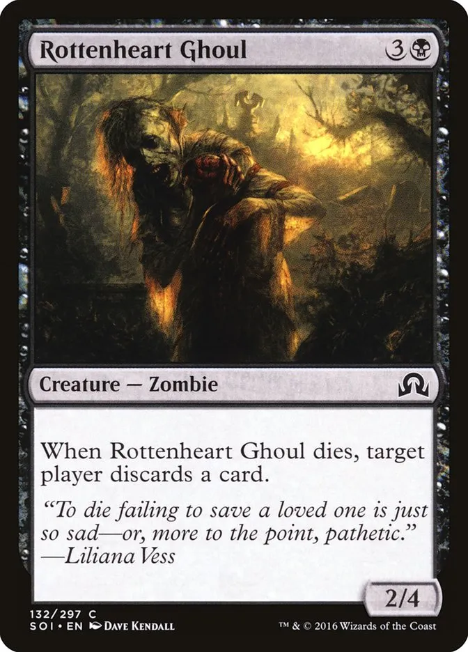 2016 Shadows over Innistrad Rottenheart Ghoul common #132 common card image