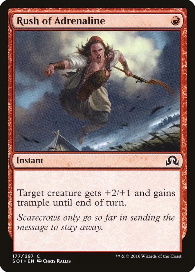2016 Shadows over Innistrad Rush of Adrenaline #177 common card image