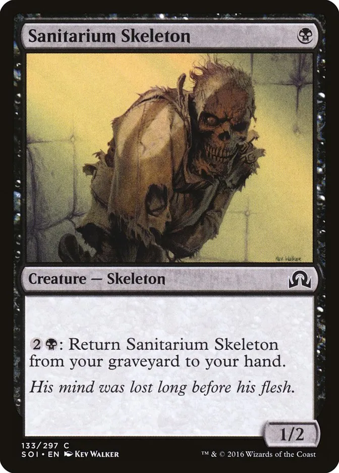 2016 Shadows over Innistrad Sanitarium Skeleton common #133 common card image