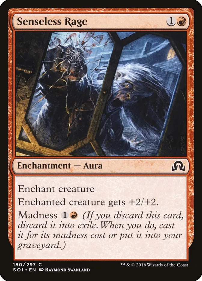 2016 Shadows over Innistrad Senseless Rage common #180 common card image