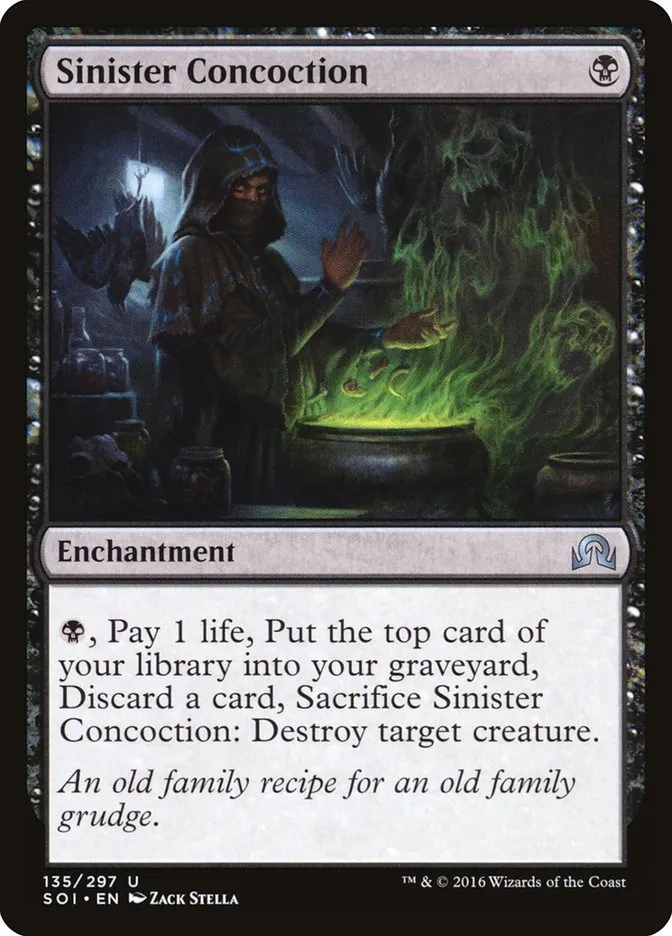 2016 Shadows over Innistrad Sinister Concoction uncommon #135 uncommon card image