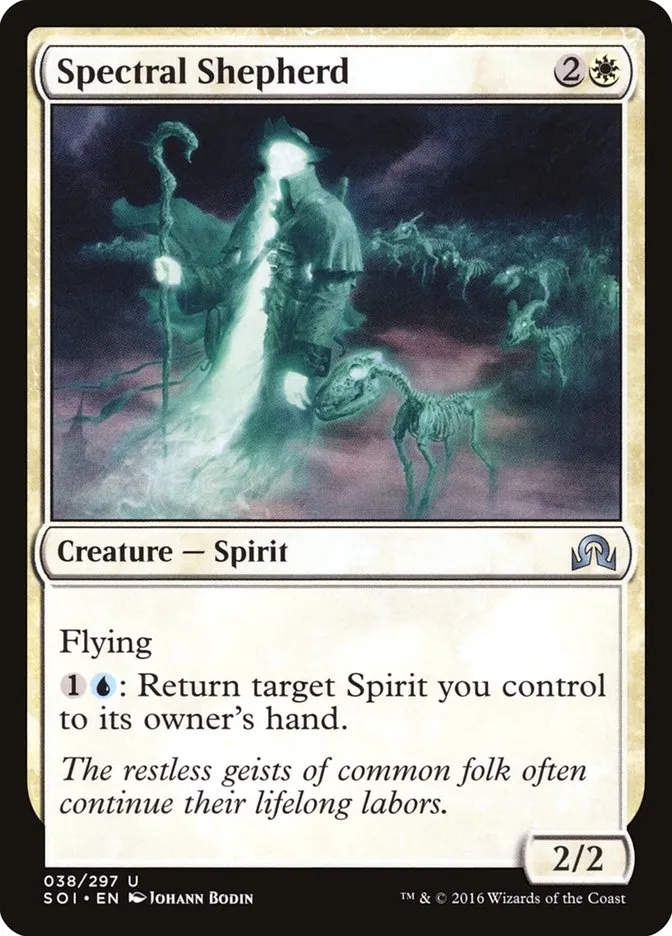 2016 Shadows over Innistrad Spectral Shepherd uncommon #38 uncommon card image