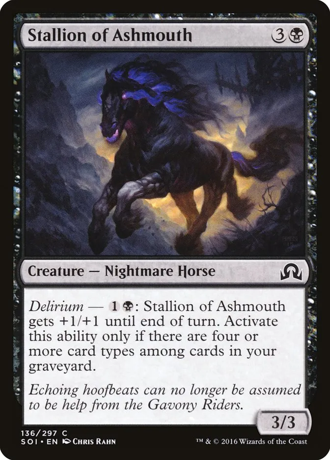 2016 Shadows over Innistrad Stallion of Ashmouth common #136 common card image
