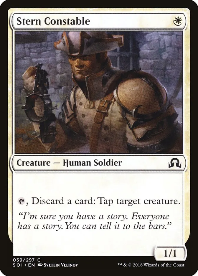 2016 Shadows over Innistrad Stern Constable common #39 common card image
