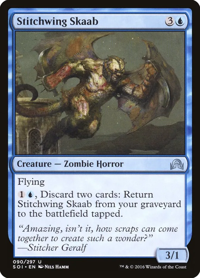 2016 Shadows over Innistrad Stitchwing Skaab uncommon #90 uncommon card image