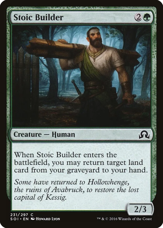 2016 Shadows over Innistrad Stoic Builder common #231 common card image