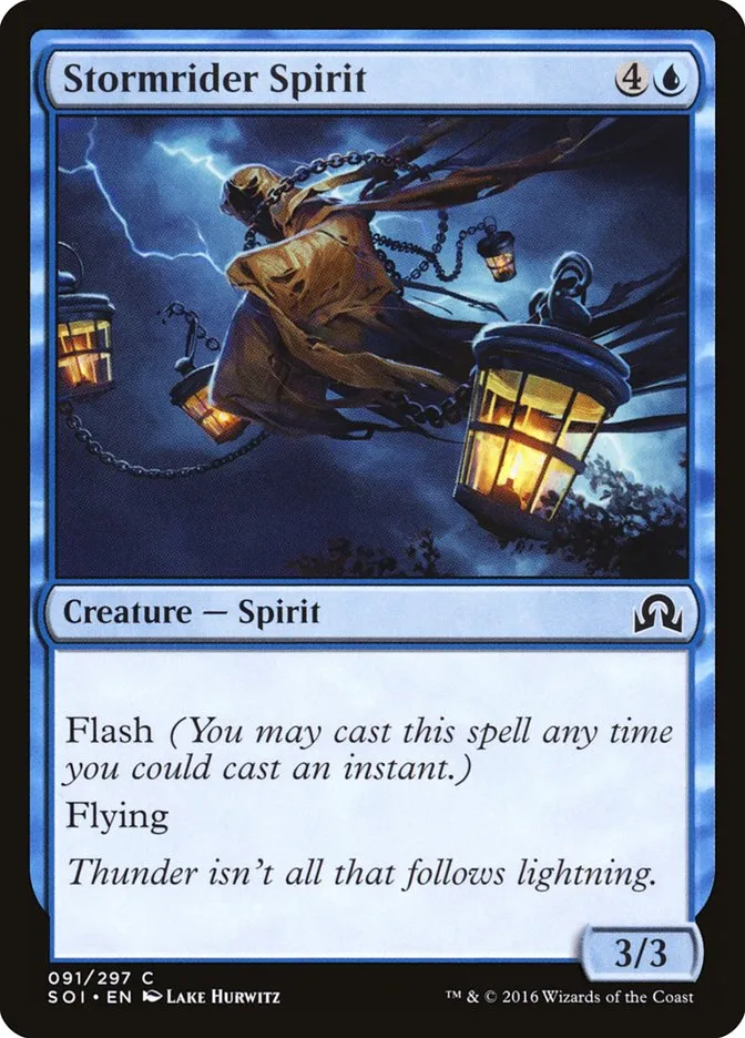 2016 Shadows over Innistrad Stormrider Spirit common #91 common card image