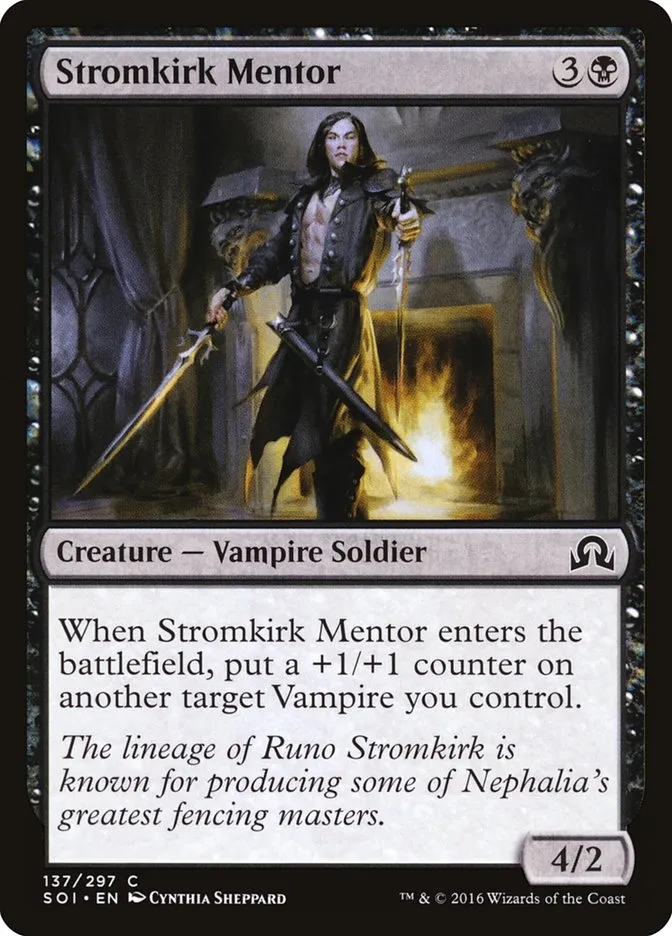2016 Shadows over Innistrad Stromkirk Mentor common #137 common card image